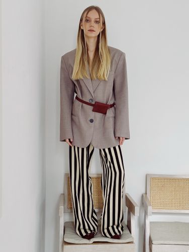 Широкие полосатые брюки-палаццо