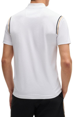 Мужское теннисное поло BOSS Pariq MB - белый