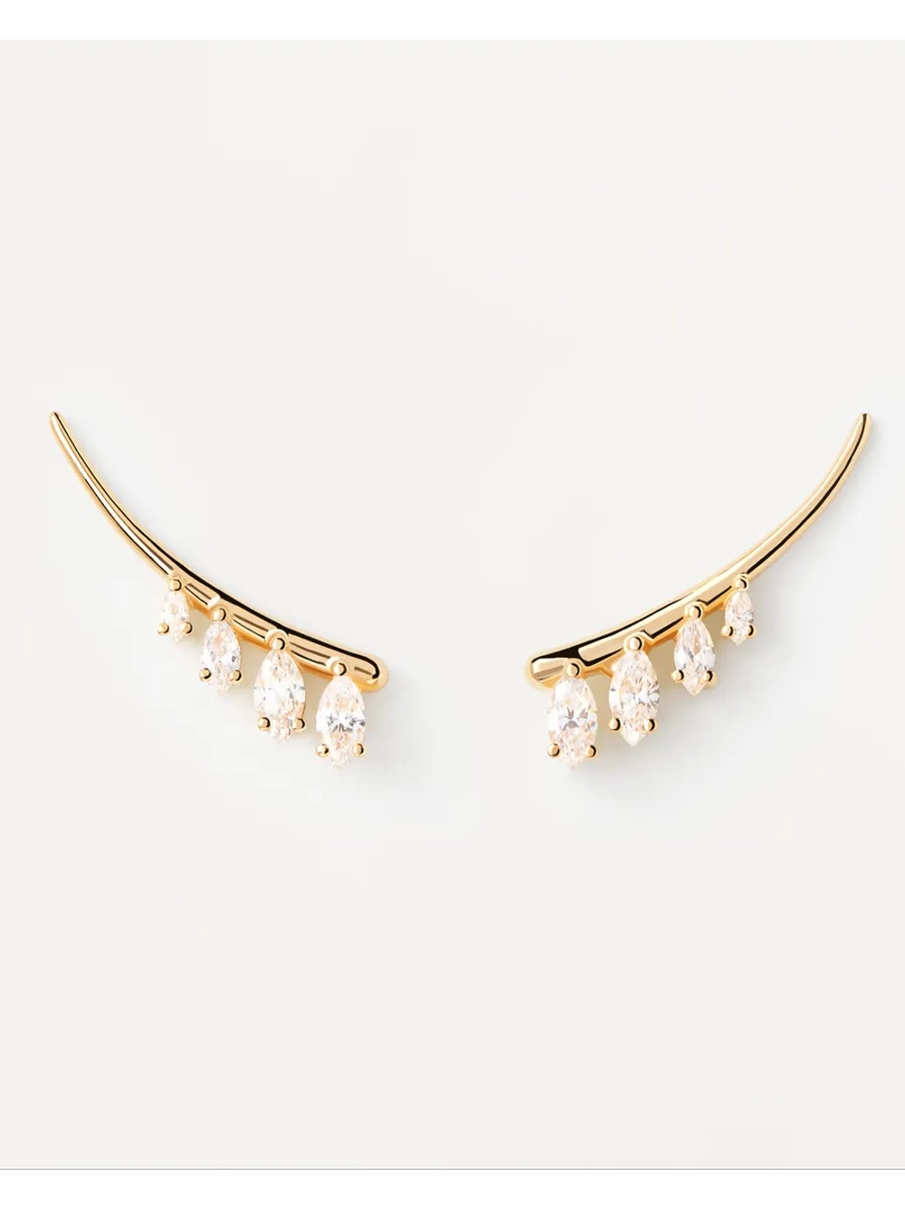 Серьги Aqua Climbing серебро 925 пробы покрытое золотом