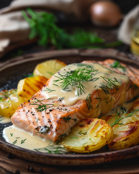 Лосось с картофелем и сливочным соусом — уют на ужин Лосось с картофелем и сливочным соусом — уют на ужин