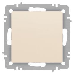 Кнопка Intro Accent 6-109-02 10А-250В IP20 СУ AL/CU слоновая кость