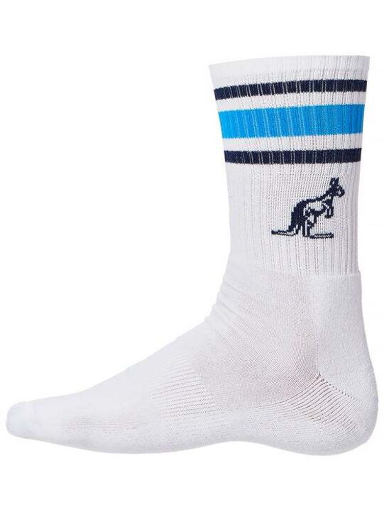 Теннисные носки Australian Cotton Socks With Stripes 1P - white/navy/blue