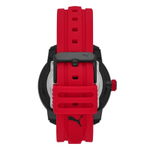 PUMA Wrist Watch Quartz Movement Rubber Band Strap 45mm Red Watch Dial Men"s Watches P6019