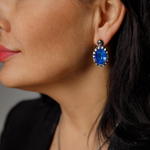 Серьги Qudo TIVOLA UNICA big (S/P) Royal blue delite 2,65 cm 332183