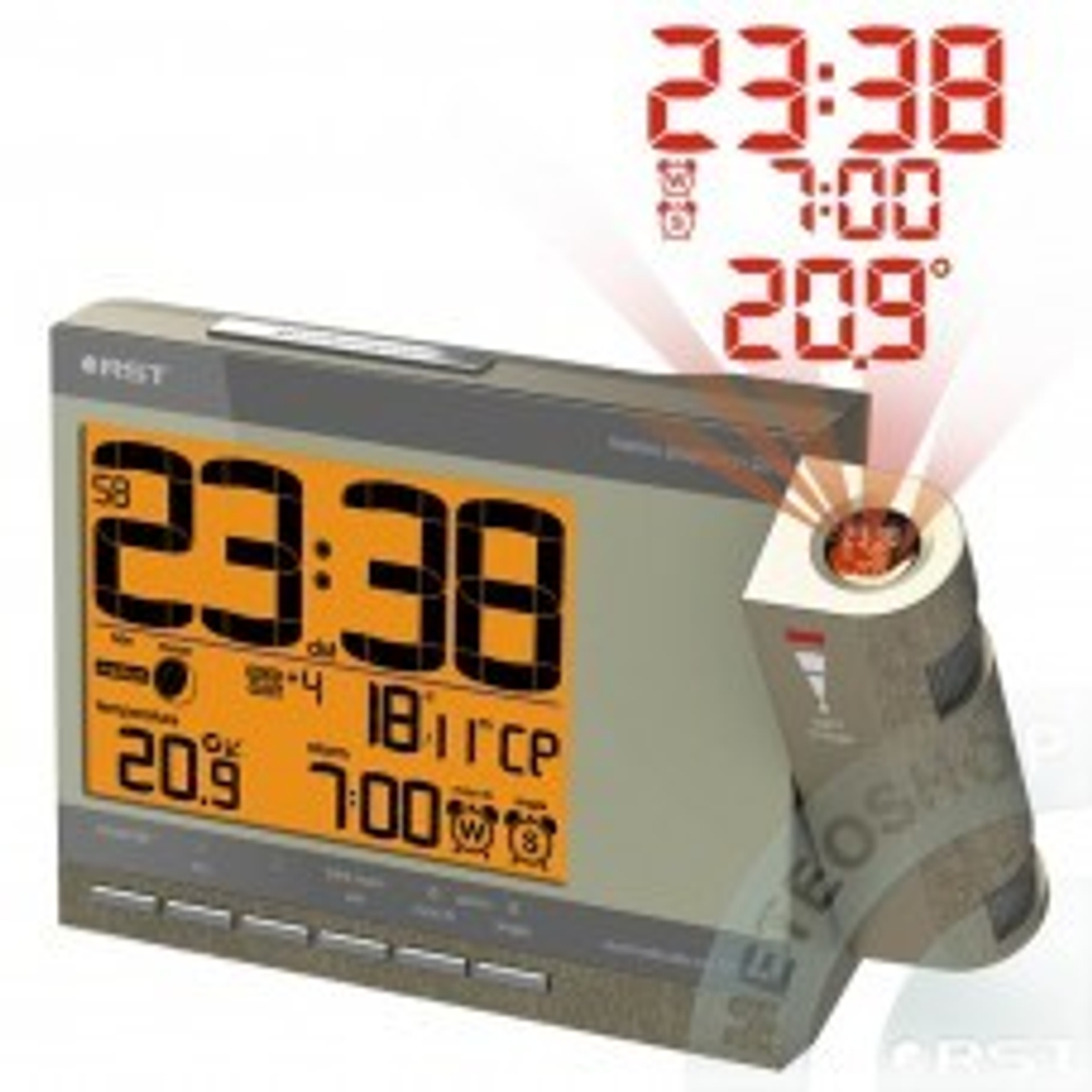 Проекционные часы-будильник RST meteo projection Q758, шампань