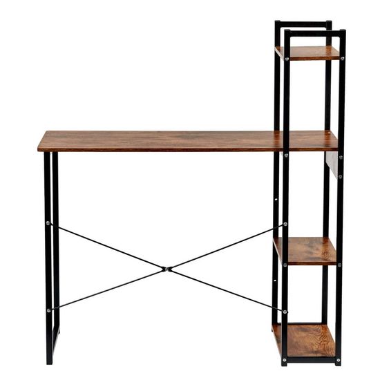 Стол письменный с полками Frame 100x45x110см лофт, чёрный