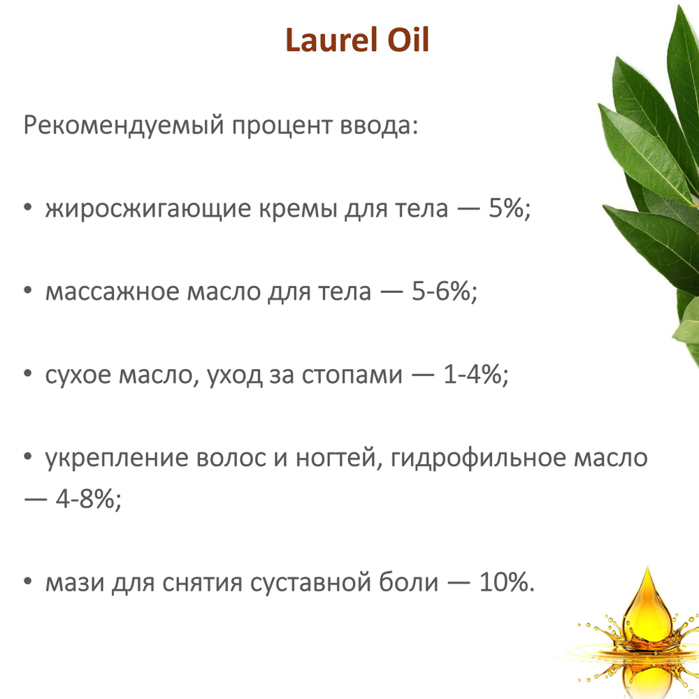 Масло лавра, нерафинированное / Laurel Oil