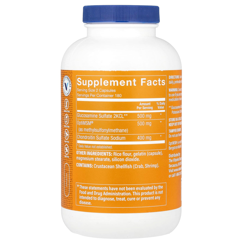 The Vitamin Shoppe, Глюкозамин и хондроитин МСМ, 360 капсул