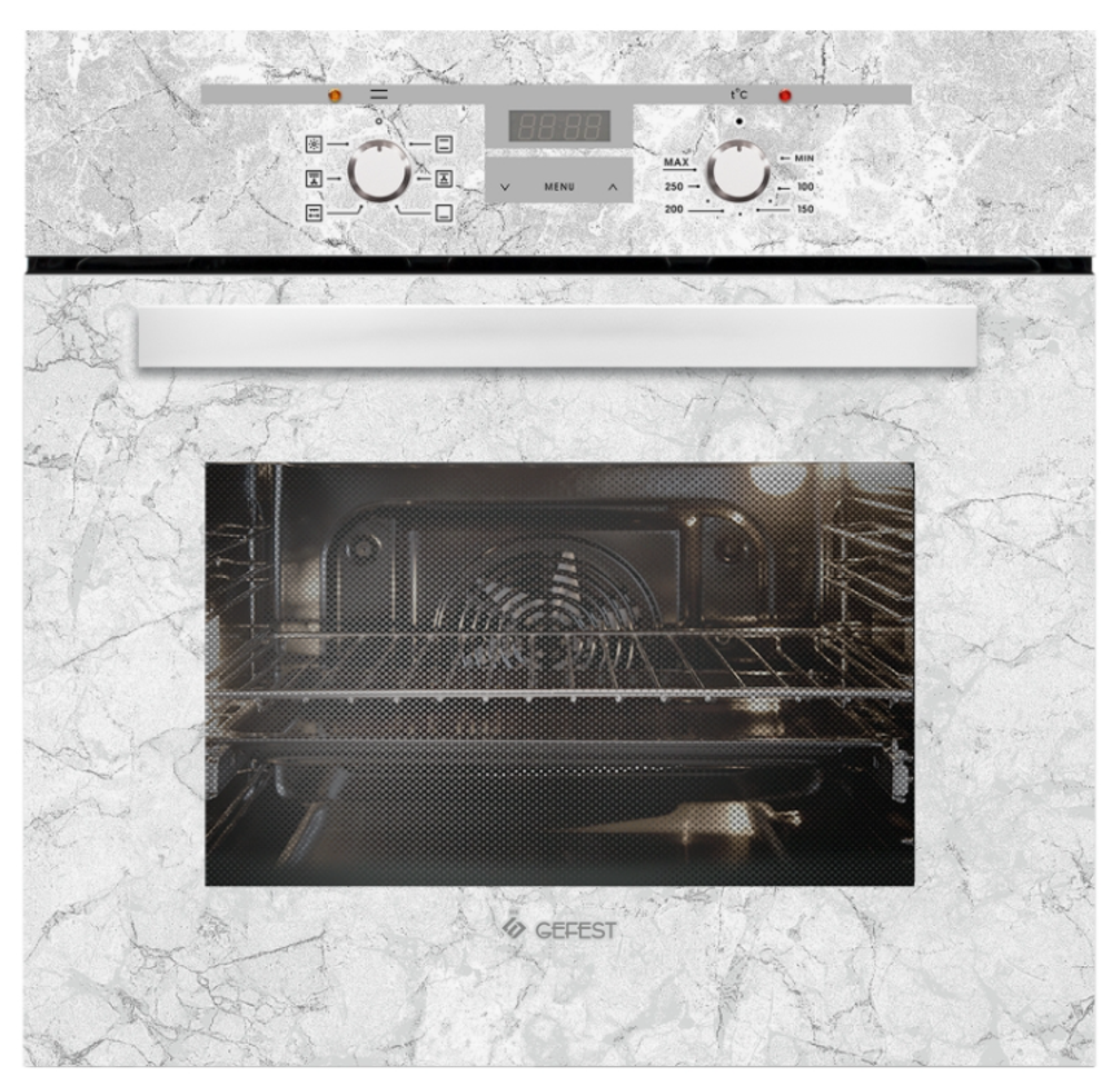 Электрический духовой шкаф GEFEST ДА 622-02 К52 белый мрамор