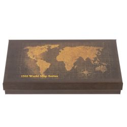 GAEM Набор подарочный: ручка перьевая, 5 наконечников, чернильница, воск, печать, держатель, L26 W15 H4 с