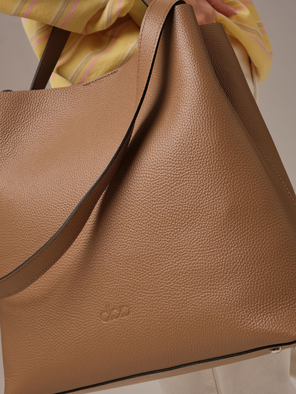 Кожаная сумка шоппер Olga DBR 30948 коричневый капучино