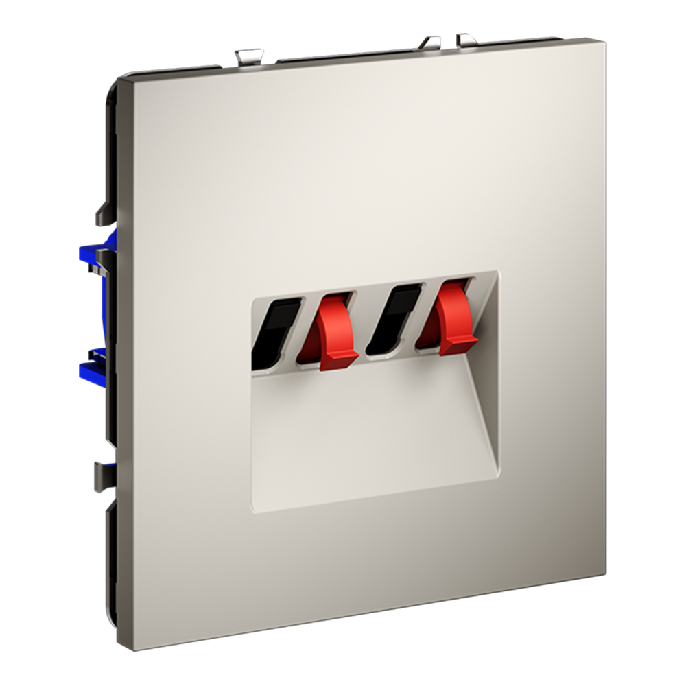 Розетка акустическая встраиваемая VOLTUM S70 4-местная, (кашемир)