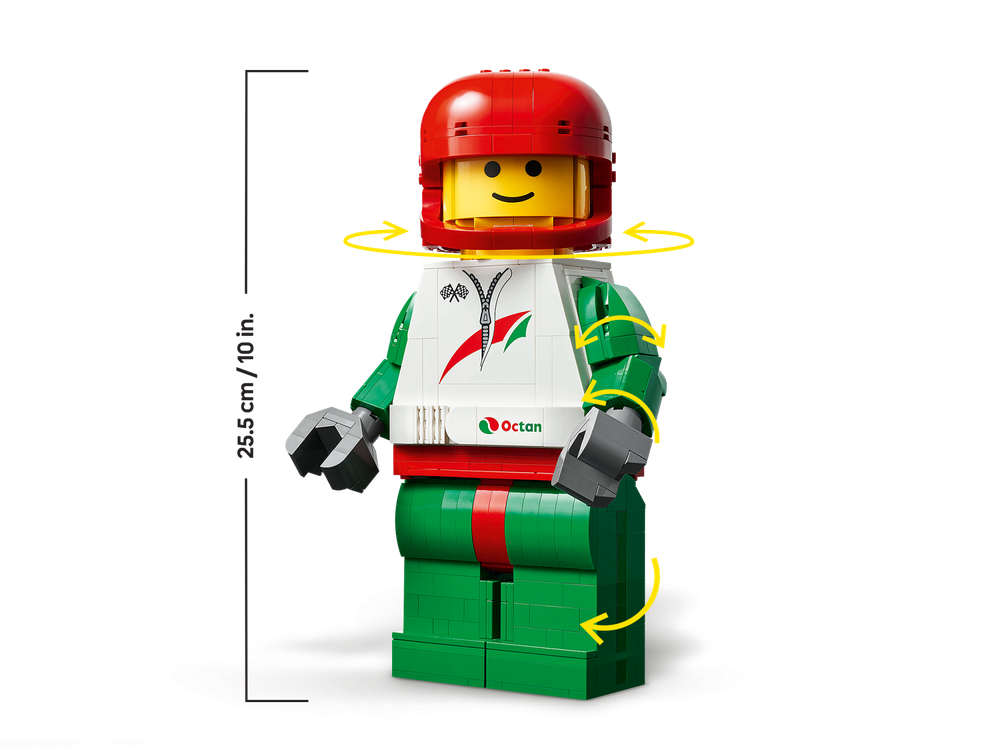 Конструктор Лего Минифигурки Увеличенная минифигурка гонщика 40819 | LEGO Up-Scaled Racing Driver 694 деталей 10+