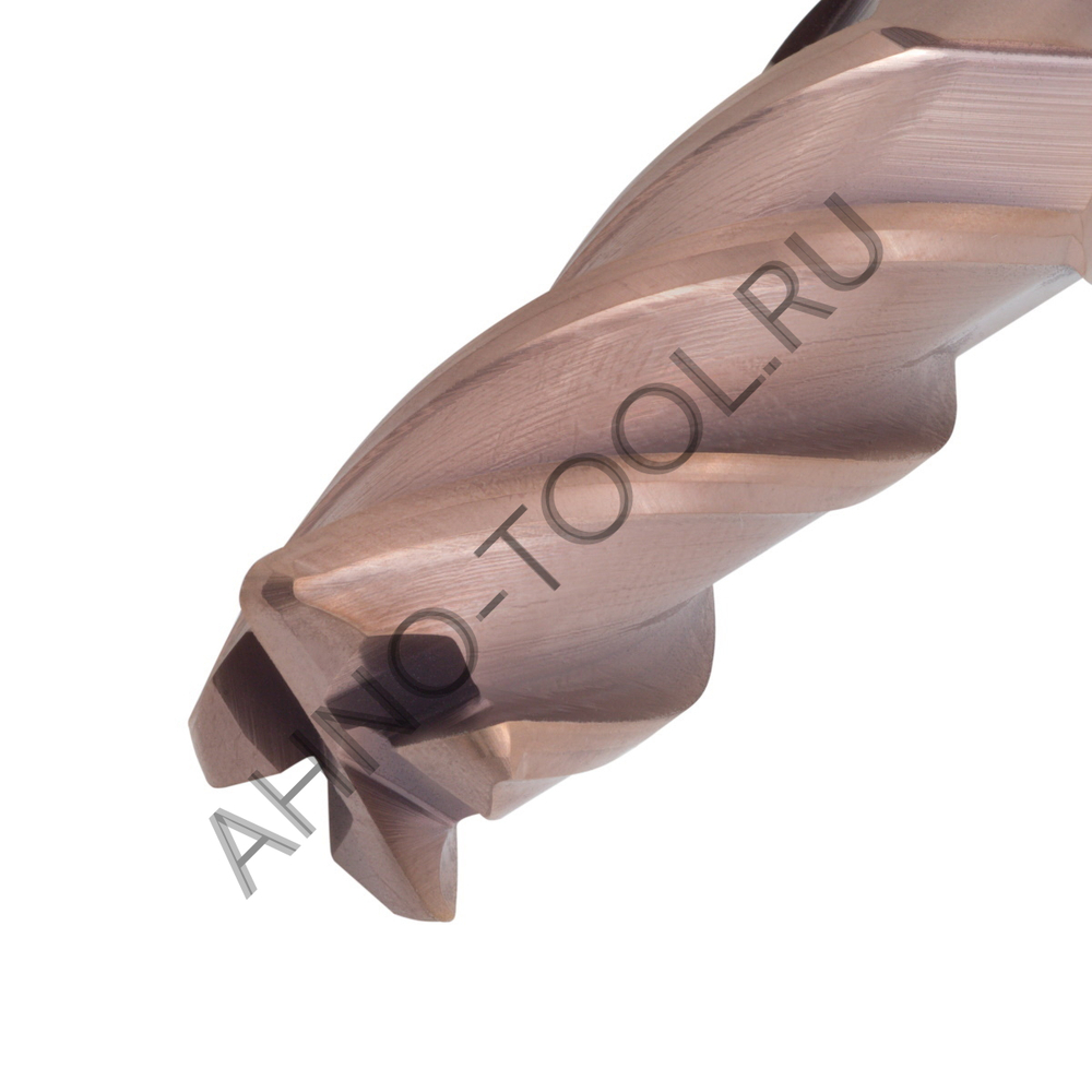 Фреза твердосплавная радиусная   8мм (L=60, l=20, хв=8) Z4 35° по стали, нерж., чугуну, с радиусной