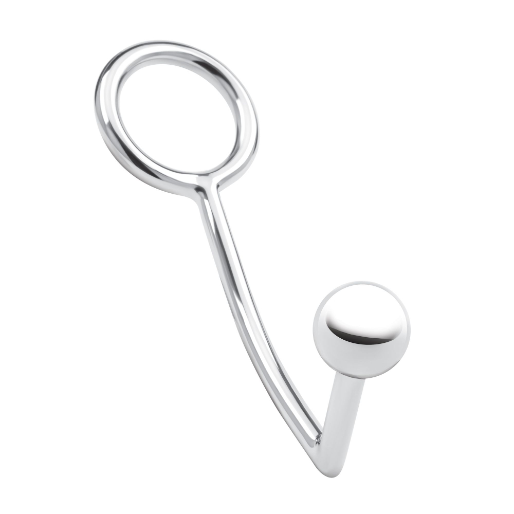 Кольцо на пенис с анальным стимулятором Stainless Steel Anal Hook   Cock Ring