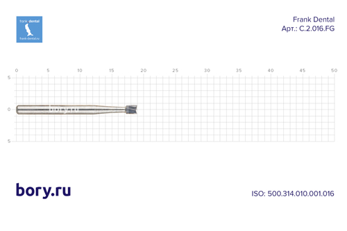 Бор твердосплавный Frank Dental типа FG - C.2.016.FG