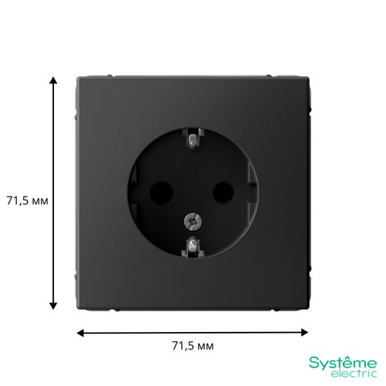 Розетка ArtGallery 16А с заземл. защ. шторки механизм базальт SE GAL001445