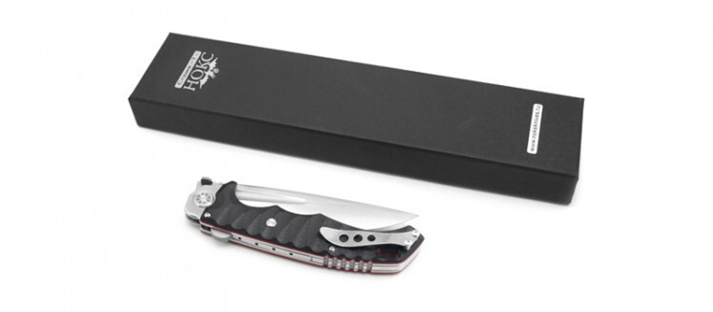 Нож складной НОКС Кугуар (D2, Black G10, speed assist) 332-107406