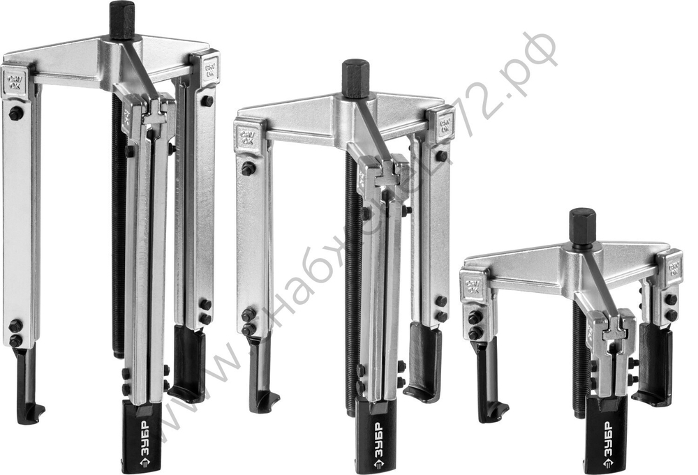 ЗУБР набор съемников со сменными захватами в кейсе, Профессионал (43305-H13)