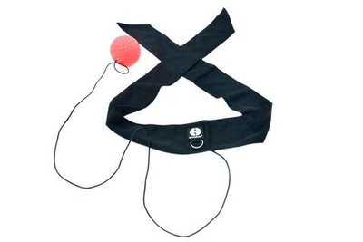 Мяч для бокса с черной повязкой