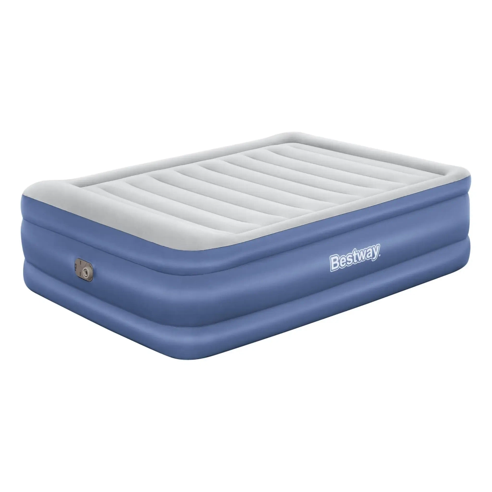 Кровать надувная Tritech Air Mattress Queen,203*152*61 см, встроенный насос 220В, Bestway (67690)