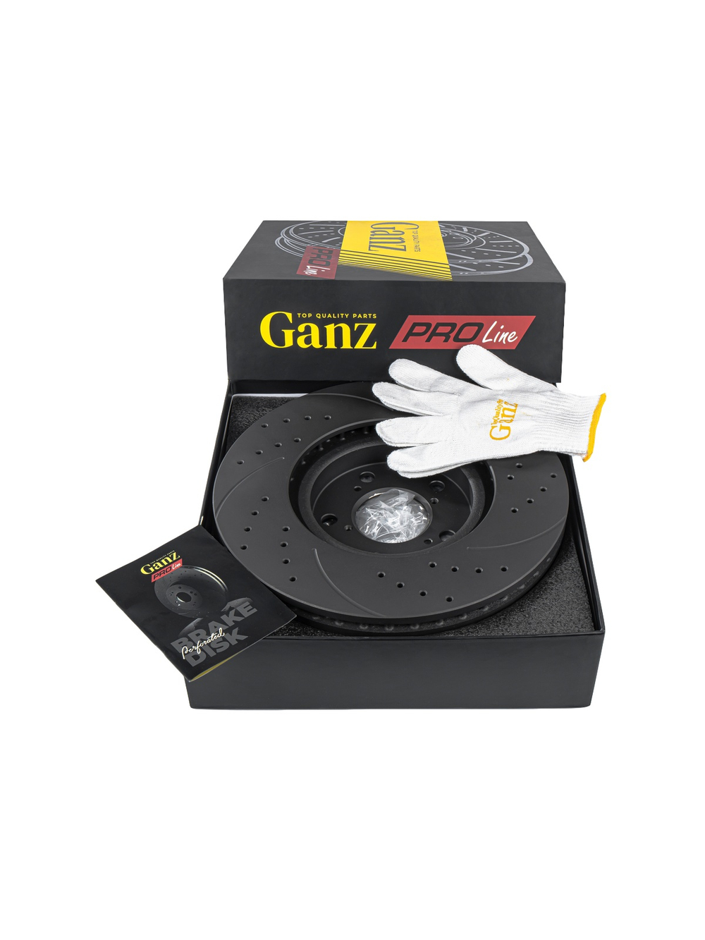 Диск тормозной передний перфорированный PRO-LINE с покрытием комплект HONDA PILOT GANZ GIJ06122S