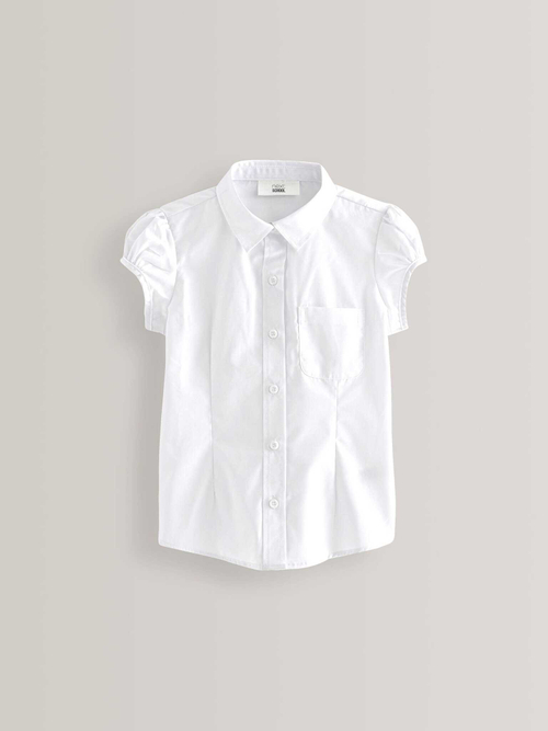 Рубашка школьная с коротким руковом для девочки Next 456-196, 5 шт., Белый