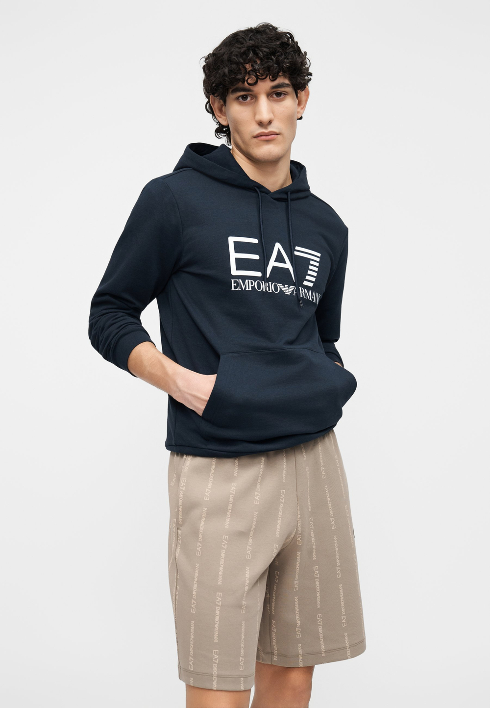 EA7 Emporio Armani UNISEX - Толстовка с капюшоном - Синий