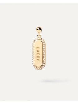 Подвеска-шарм женская PDPaola Daddy Sparkly серебро 925 пробы покрытое золотом 750 пробы CH01-107-U