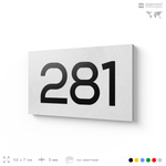 Номер на дверь 281, табличка на дверь для офиса, квартиры, кабинета, аудитории, склада, белая 120х70 мм, Айдентика Технолоджи
