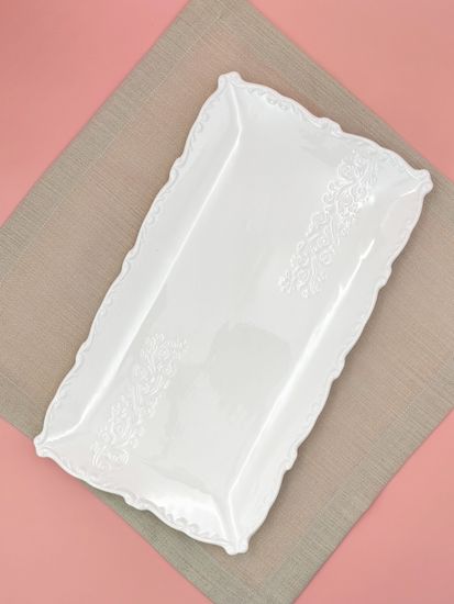 Блюдо прямоугольное 34,5х19,5 см. набор 4 шт. "Орнамент"