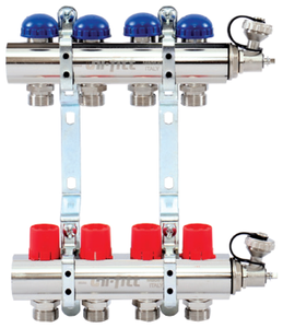 Коллекторы Uni-Fitt 441E из латуни с регулировочными и термостатическими вентилями