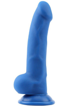 Синий фаллоимитатор Norman.P - 21,5 см. (Цвет: синий)