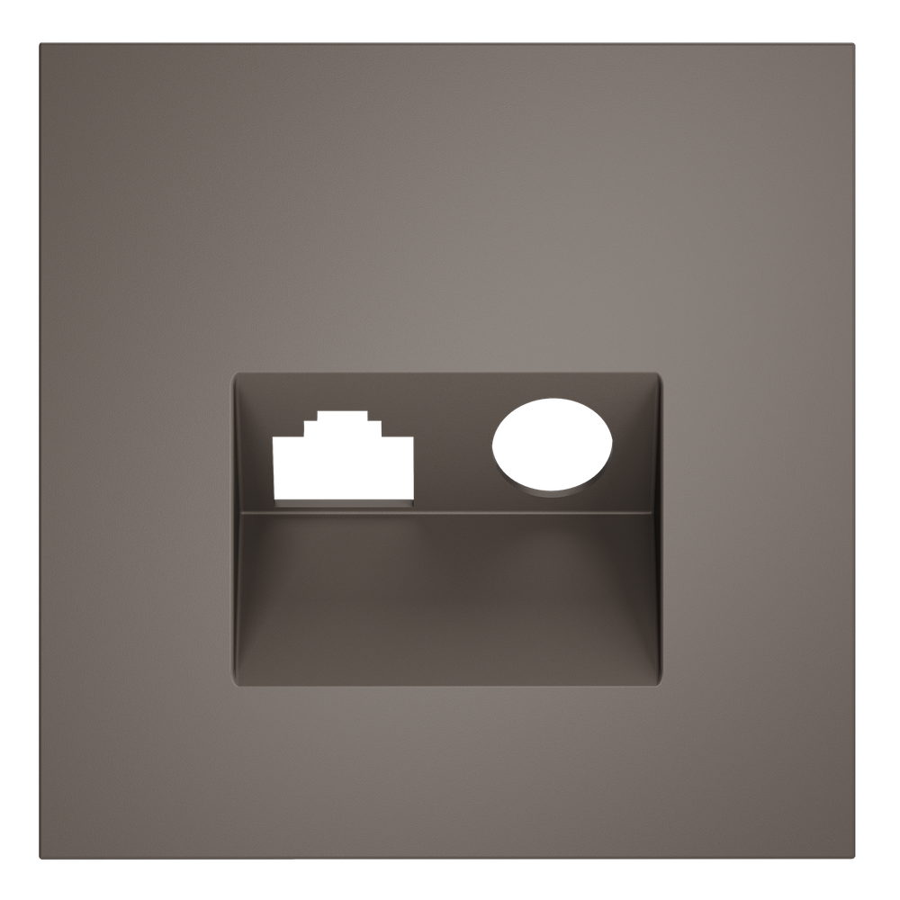 Накладка для розетки TV+RJ45 кат. 6, S70 (капучино)