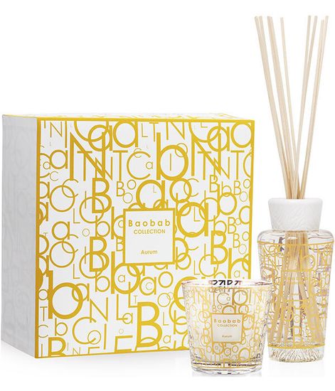 Aurum, набор аромадиффузор и свеча My first Baobab, Baobab Collection