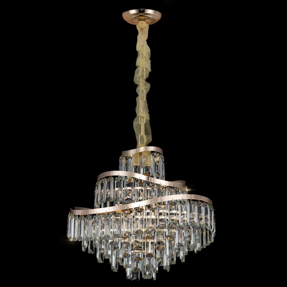 Citilux NAIAD CL315152 Люстра хрустальная подвесная Золото