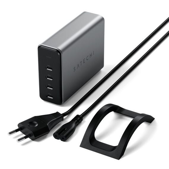 Сетевое зарядное устройство Satechi 165W USB-C 4-Port PD GaN Charger (ST-UC165GM-EU) Space Gray