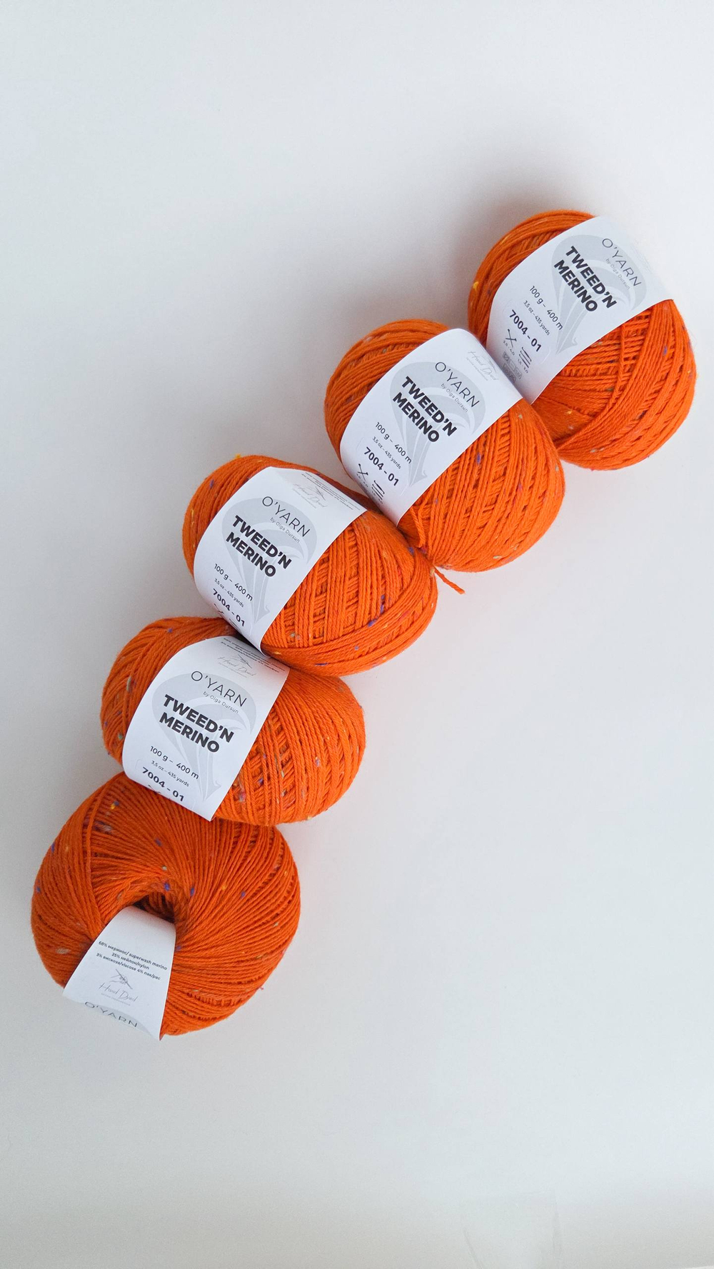Пряжа O'YARN TWEED’N MERINO с цветными крапинками, 500г
