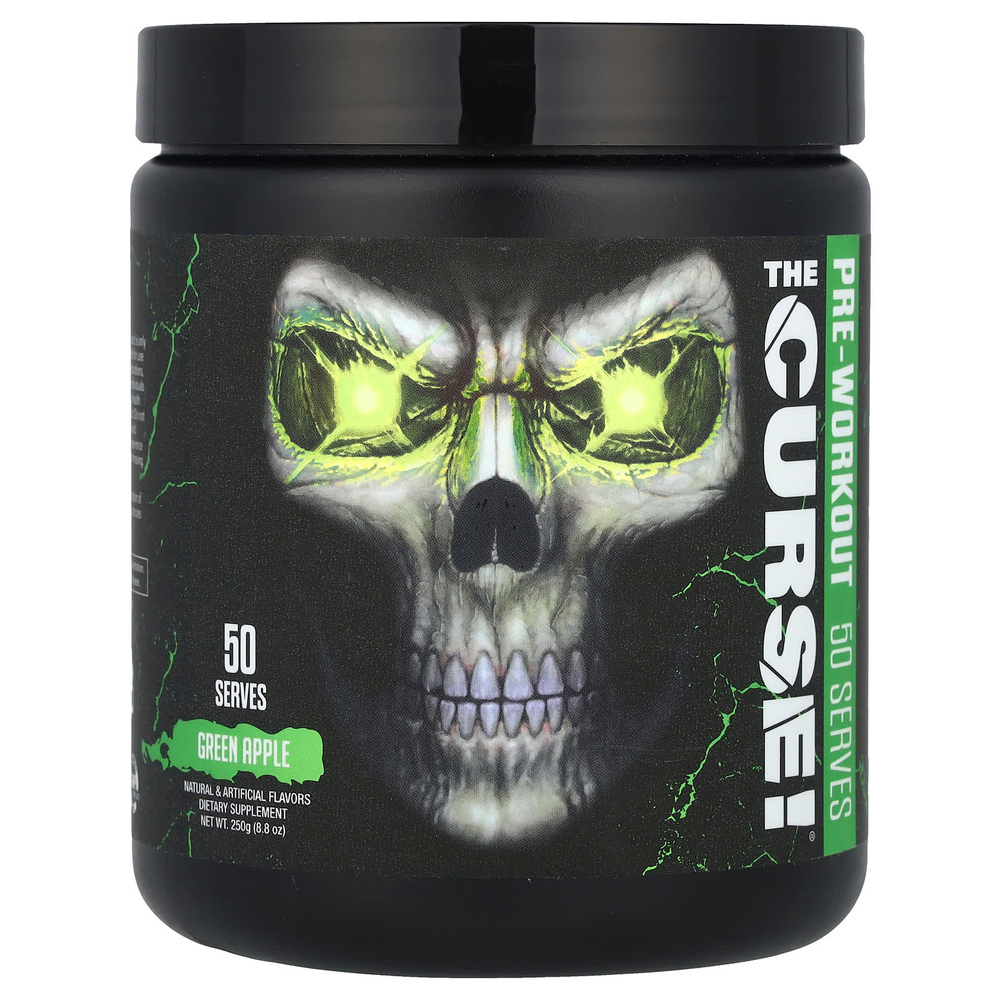 JNX Sports, The Curse!®, предтренировочный комплекс, со вкусом зеленого яблока, 250 г (8,8 унции)