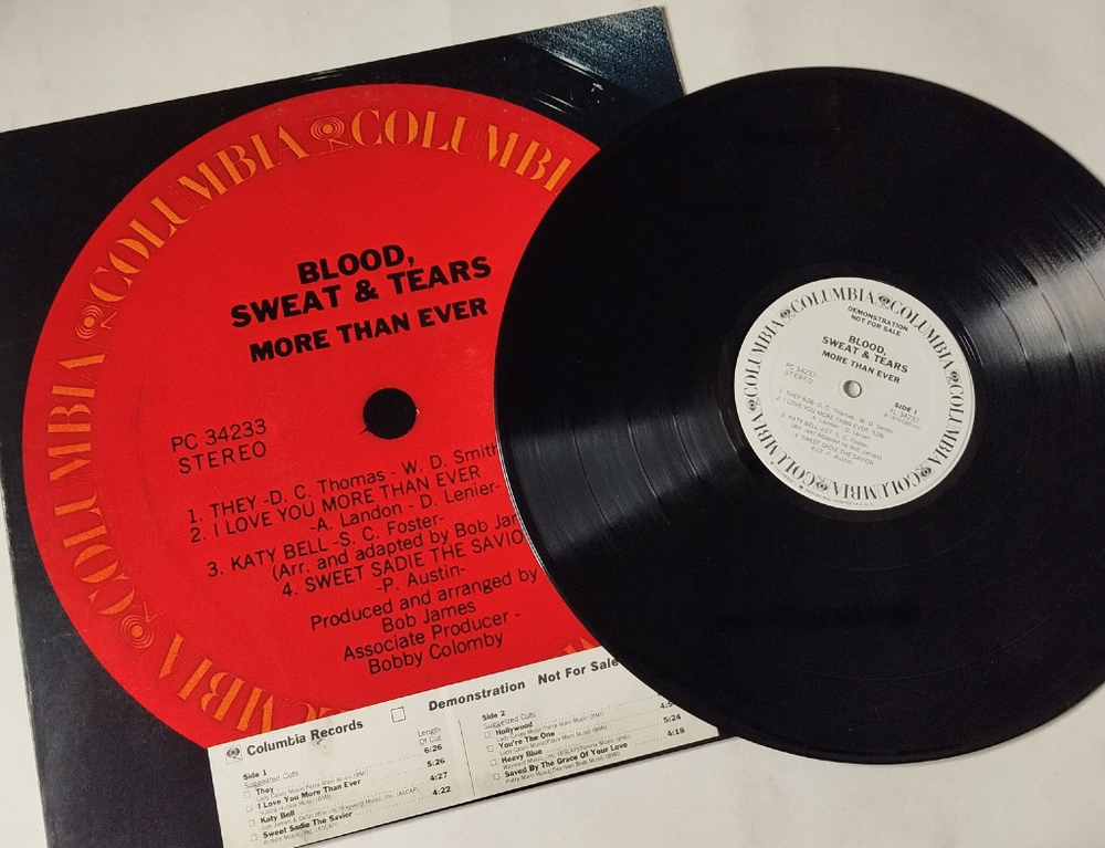 Винтажная виниловая пластинка LP Blood, Sweat and Tears More Than Ever (USA 1976) (Promo)