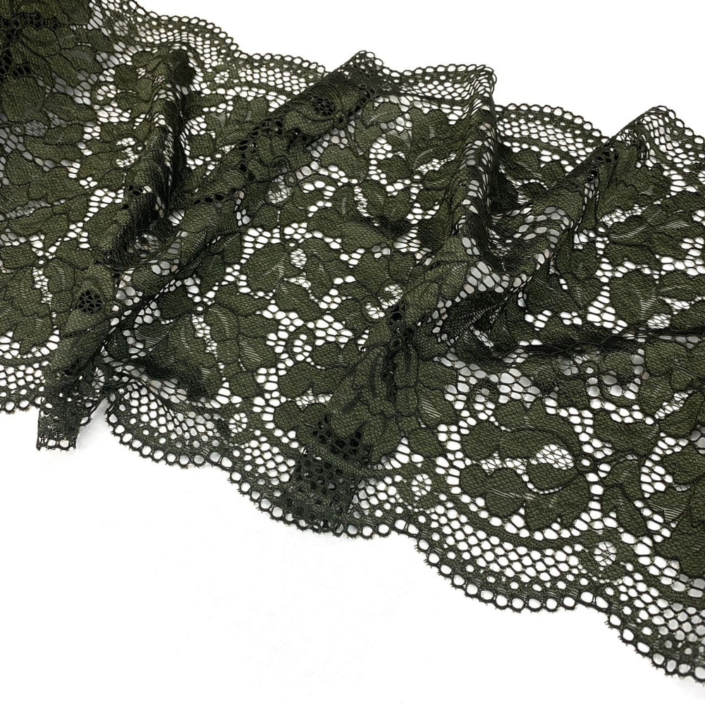 Кружево эластичное хаки 22,5 см