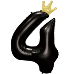 Шар фольгированный Цифра 4 115 см (Черный)