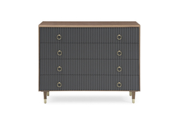 Комод с выдвижными ящиками 91x50x120см Garda Decor серый с коричневым