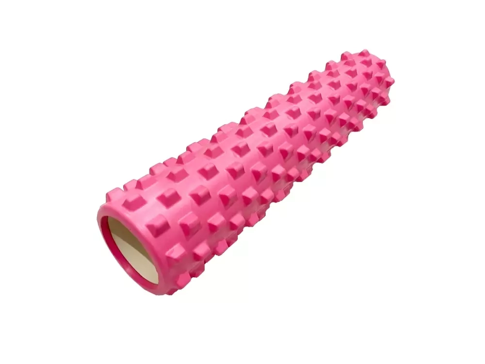 Ролик массажный для йоги Coneli Yoga Wolf tooth 45x14 см розовый