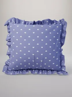 Декоративная наволочка с рюшами, оборками "Ассоль" 70х70 см, 1 шт, без молнии