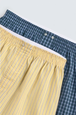 ZARA НАБОР ИЗ ДВУХ КОМБИНИРОВАННЫХ ТРУСОВ-БОКСЕРОВ ИЗ ПОПЛИНА - LIMITED EDITION, РАЗНОЦВЕТНЫЙ