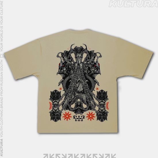 Футболка КУЛЬТУРА OverSize "Carpicorn" (бежевый)