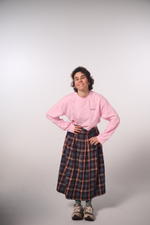 Юбка-колокол из фланели в шотландскую клетку