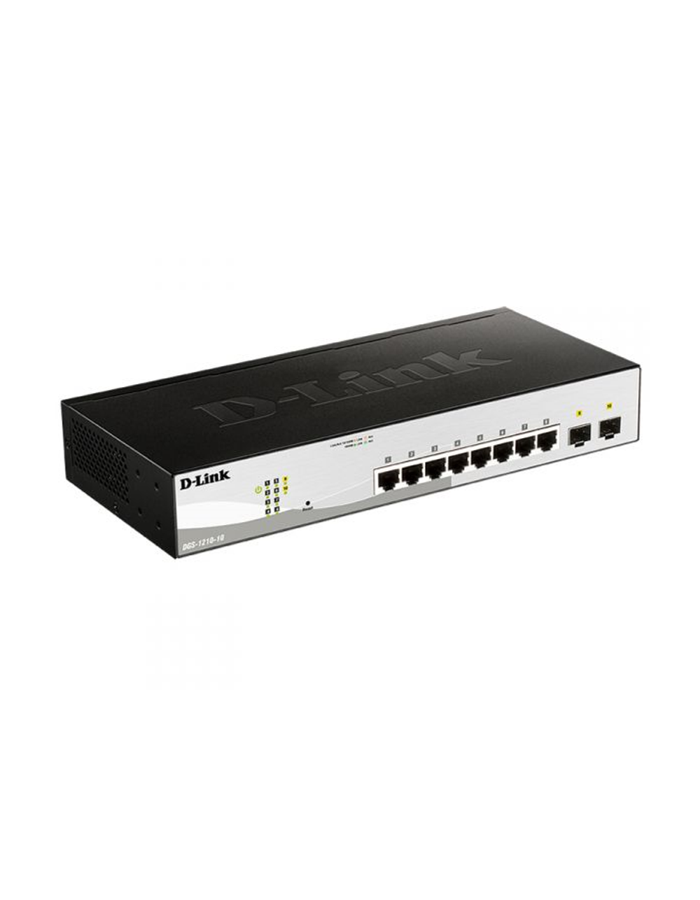 D-Link Managed L2 Switch 8x1000Base-T, 2x1000Base-X SFP, Surge 6KV, CLI