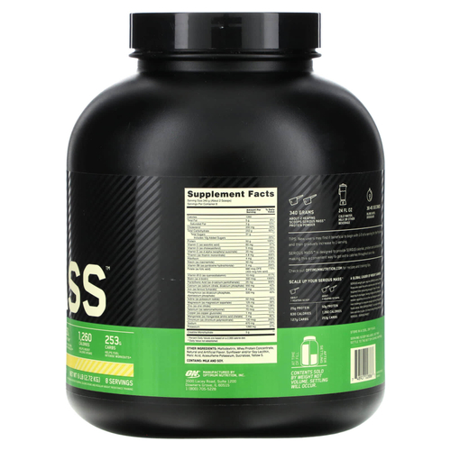 Optimum Nutrition, Serious Mass™, с банановым вкусом, 2,72 кг (6 фунтов)